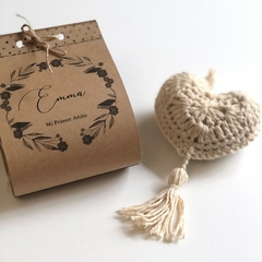 Corazones de crochet en packaging por encargo (10u) - comprar online