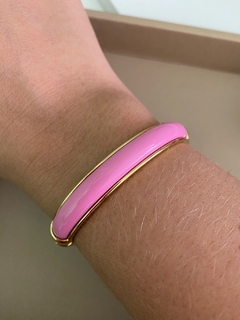 Bracelete esmaltado rosa