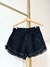 Short TONY deflecado negro con mini roturas - tienda online