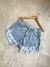 Short PORTMAN deflecado celeste con hotfix - tienda online