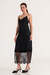 Vestido GLAMOUR satén negro - comprar online