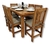 MESA COMEDOR 1,20 X 0.70 MTS + 4 SILLAS ANATÓMICAS EN MADERA NOBLE + CETOL. AMPLIA GARANTÍA ESTRUCTURAL!! - comprar online