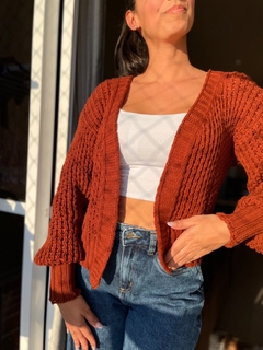 Casaco Tricot Modal Lolla Terracota - loja online