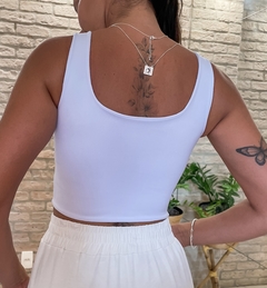 Cropped Alça Larga Branco - By Kalua