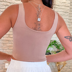 Cropped Alça Larga Nude - comprar online