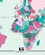 Mapa Adesivo Países e Capitas - Tiffany na internet