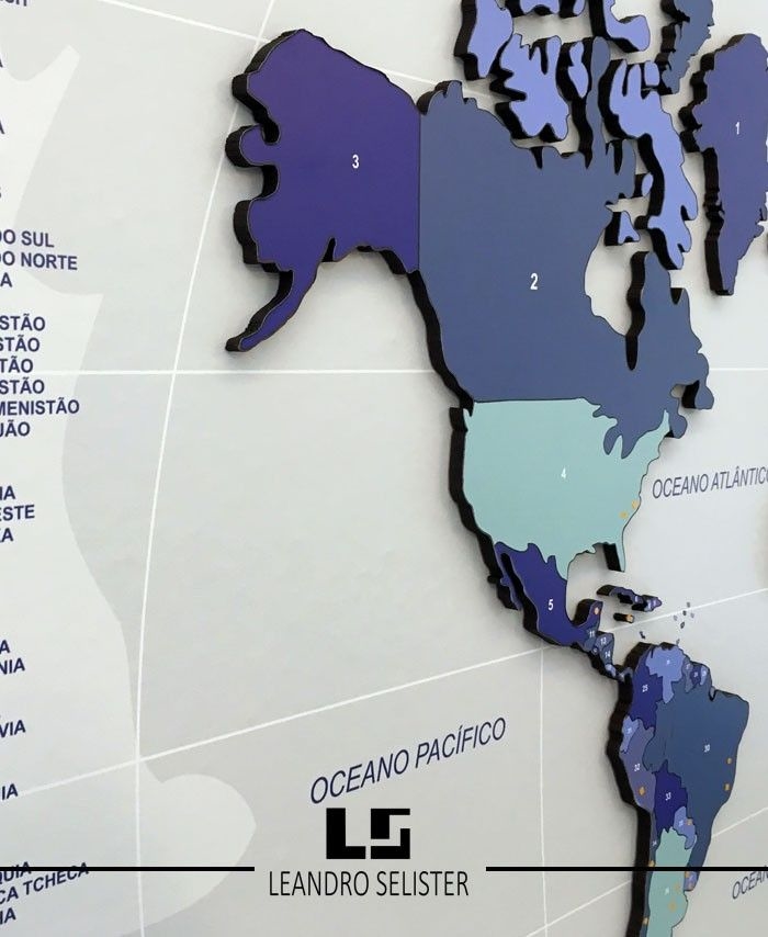 Mapa Brasil MDF - Comprar em Atelier Leandro Selister