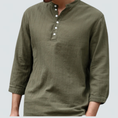 Camisa Masculina Casual em Linho - comprar online