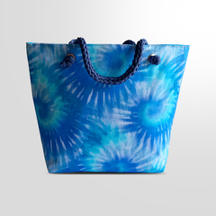 Bolsa reversível 2 em 1 Tie Dye Blue