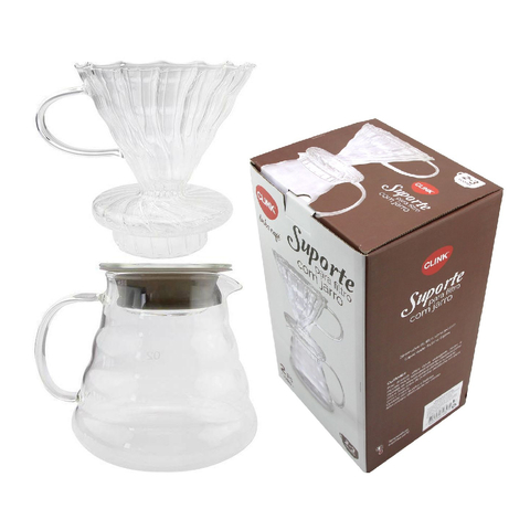 JARRA DE VIDRO PARA CAFÉ COM FILTRO EM AÇO INOX 400ML - JARRA DE VIDRO PARA  CAFÉ COM FILTRO EM AÇO INOX 400ML - TODOS