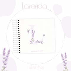 Livro do Bebê - Lavanda com Monograma