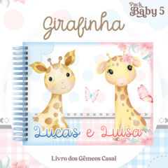 Livro do Bebê - Gêmeos Casal - Girafinha