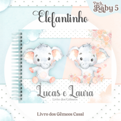 Livro do Bebê - Gêmeos Casal - Elefantinho