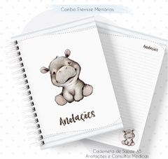 Caderneta de Vacinas - Hipopótamo Menino - comprar online