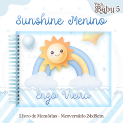 Álbum Mesversário - Arco-íris com Sol Menino