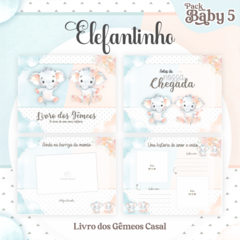 Livro do Bebê - Gêmeos Casal - Elefantinho - comprar online