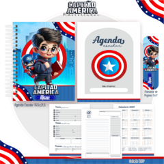 Agenda Escolar 2025 - Mascotinho Capitão América