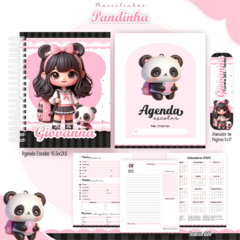 Agenda Escolar 2025 - Panda Menina