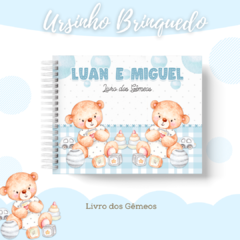 Livro do Bebê - Gêmeos Meninos - Ursinho Brinquedo