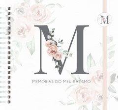 Álbum do Batismo - Monograma Floral - comprar online