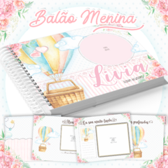 Álbum de Fotos Newborn - Balão Menina