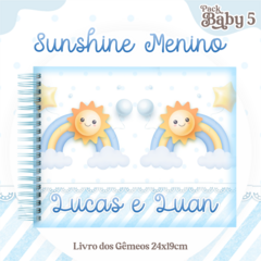 Livro do Bebê - Gêmeos Arco-íris com Sol