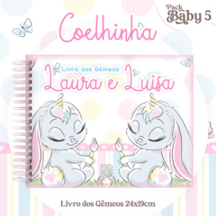 Livro do Bebê - Gêmeas Coelhinha