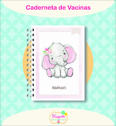 Caderneta de Vacinas - Elefante Menina na internet