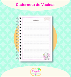 Caderneta de Vacinas - Elefante Menina - Kazarte