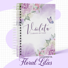 Caderneta de Vacinas - Floral Lilás