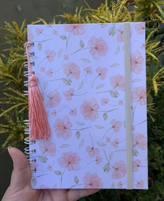 Caderno Floral Rosa