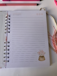 Caderno Floral Rosa - comprar online