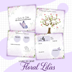 Livro do Bebê - Floral Lilás - comprar online
