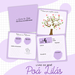 Livro do Bebê - Poá Lilás - comprar online