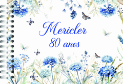 Livro para Mensagem - Floral Azul - loja online