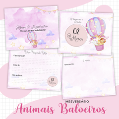 Álbum Mesversário - Animais Baloeiros Menina - comprar online