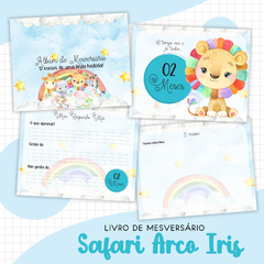 Álbum Mesversário - Safari Arco-íris Menino - comprar online
