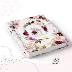 Caderno Monograma Floral