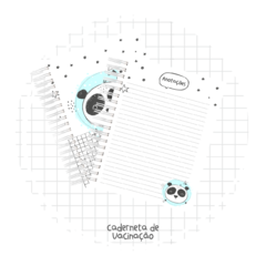 Caderneta de Vacinas - Panda Minimalista - comprar online