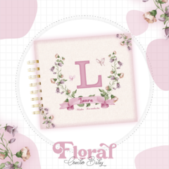 Livro do Bebê - Floral com Monograma