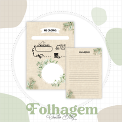 Caderneta de Vacinas - Linho com Folhagem - comprar online