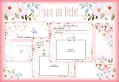 Livro do Bebê - Floral com Monograma - comprar online