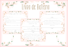 Livro do Batismo - Floral - comprar online