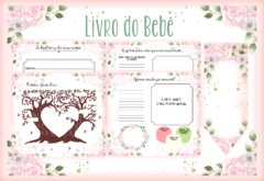 Livro do Bebê - Floral com Monograma - comprar online