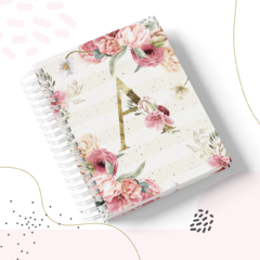 Caderno Monograma Floral