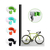 Suporte para Bicicleta de Parede Vertical Branco-Preto - comprar online