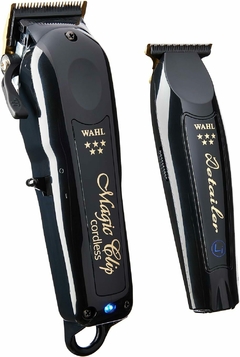 Combo Wahl Cordless Magic Clip + Detailer Black Bivolt