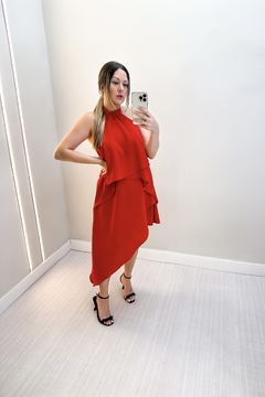 Vestido Camadas - vermelho