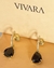 Vivara. Coleção Argola Cores. Brinco em ouro amarelo 18k com diamantes e pingente com Quartzo Negro na internet