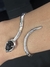 Bracelete Phyton ouro branco com Quartzo Negro na internet